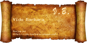 Vido Barbara névjegykártya