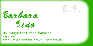 barbara vido business card